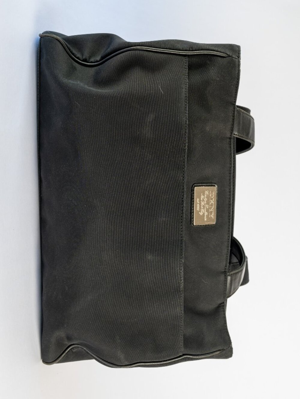 DKNY Black Nylon Tote Bag Large Shoulder Work Travel Purse